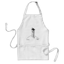TP Rolls Away From an Outhouse Apron