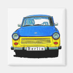 Trabant Car Front, Blue & Yellow,  Berlin Refrigerator Magnets