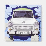 Trabant Car , Pale Blue, Berlin Wall Refrigerator Magnet