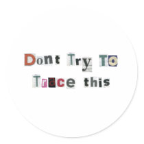 Trace Round Stickers