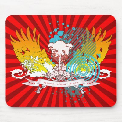 traced tree. serene - clean - green. - Customised Mouse Pad by asyrum