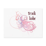 Track Babe Postcard