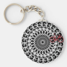 Track Bicycle Mandala Key Chains