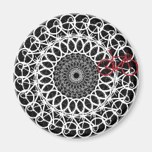 Track Bicycle Mandala Magnets