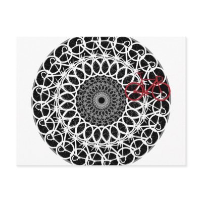 Track Bicycle Mandala Postcards
