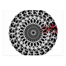 Track Bicycle Mandala Postcards