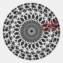 Track Bicycle Mandala Stickers