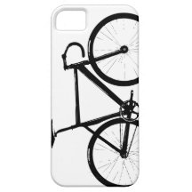 Track Bike - black on white iPhone 5 Covers