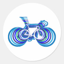 Track Bike sc Round Sticker