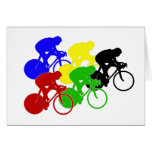 Track Cycling Bicycle Race Bike Riders   Greeting Card