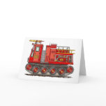 Track Fire Truck Greeting Card