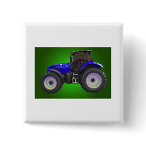 tractor pinback button