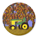 Tractor by Autumn Trees 1 magnets