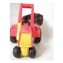 tractor driving noah postcard