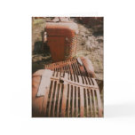 Tractor Grills Laying Around: Greeting Card