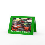 Tractor Invitation: Colourful tractor party cards