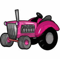 Tractor - Pink Cut Out