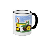 Tractor under Blue Sky Coffee Mugs