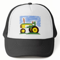 Tractor under Blue Sky Mesh Hat