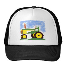 Tractor under Blue Sky Mesh Hat