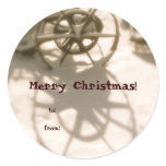 Tractor Wheel Christmas Gift Tag stickers