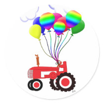 Tractor with Balloons