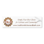 Tradition Kitchen and Bath Products bumper stickers