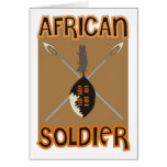 Traditional African Soldier Spear and Shield cards