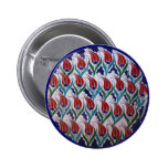 Traditional Asian Tulip Pattern - Tile Art Buttons