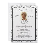 Traditional Black and White Death Announcement invitations