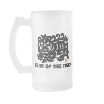 Traditional Chinese Paper Cut Year of Tiger Mugs