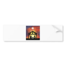 Traditional Christian Christmas Nativity Scene Bumper Sticker