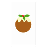 Traditional Christmas Pudding. Vector. On White. business cards