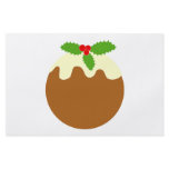 Traditional Christmas Pudding. Vector. On White. flyers