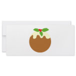 Traditional Christmas Pudding. Vector. On White. rack cards