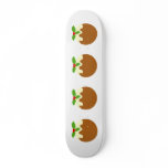 Traditional Christmas Pudding. Vector. On White. skateboards