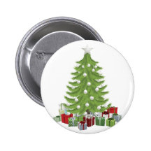 Traditional Christmas Tree Button