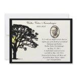 Traditional Death Announcement Card invitations