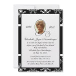 Traditional Death Announcement Card invitations