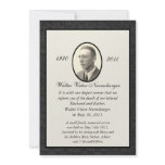 Traditional Death Announcement Card invitations