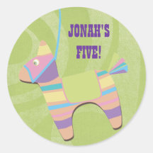 Traditional Donkey Fiesta Pinata Kids Birthday Sticker