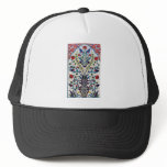 Traditional islamic floral design tiles mesh hat