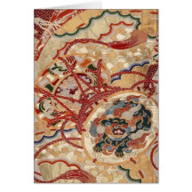 Traditional Japanese fabric design Card