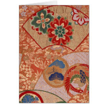 Traditional Japanese fabric design Card