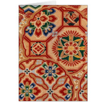 Traditional Japanese fabric design Card