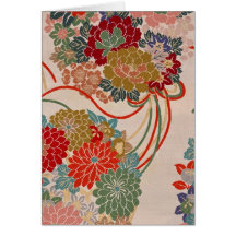 Traditional Japanese fabric design Card