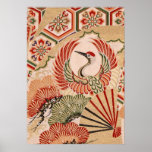 Traditional Japanese fabric design Poster posters
