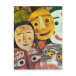 Traditional Korean Masks postcard