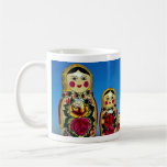 Traditional painted Russian doll set Coffee Mugs