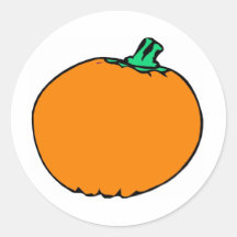 Traditional Pumpkin Round Stickers